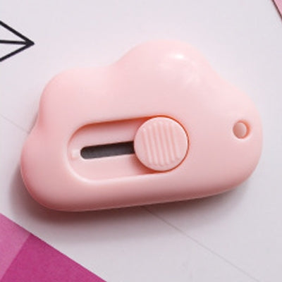 3 PCS Cute Cloud Mini Portable Utility Knife Paper Cutter(Pink)