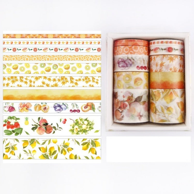 10 PCS/Box Fantasy Ocean Beautiful Plants Leaves Paper Tape DIY Decoration for Handbook Masking Tape Adhesive Tape