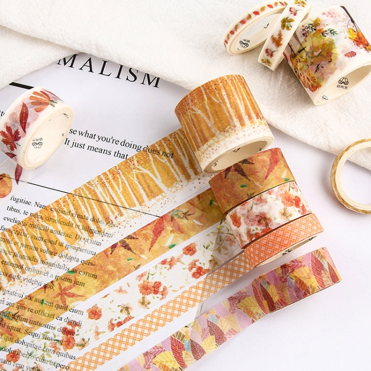 10 PCS/Box Fantasy Ocean Beautiful Plants Leaves Paper Tape DIY Decoration for Handbook Masking Tape Adhesive Tape