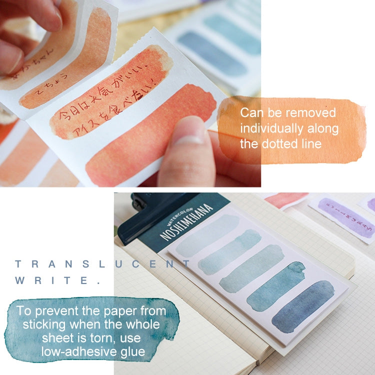 Fresh Watercolor Emotional Post-it Notes Retro Hand Account Notes