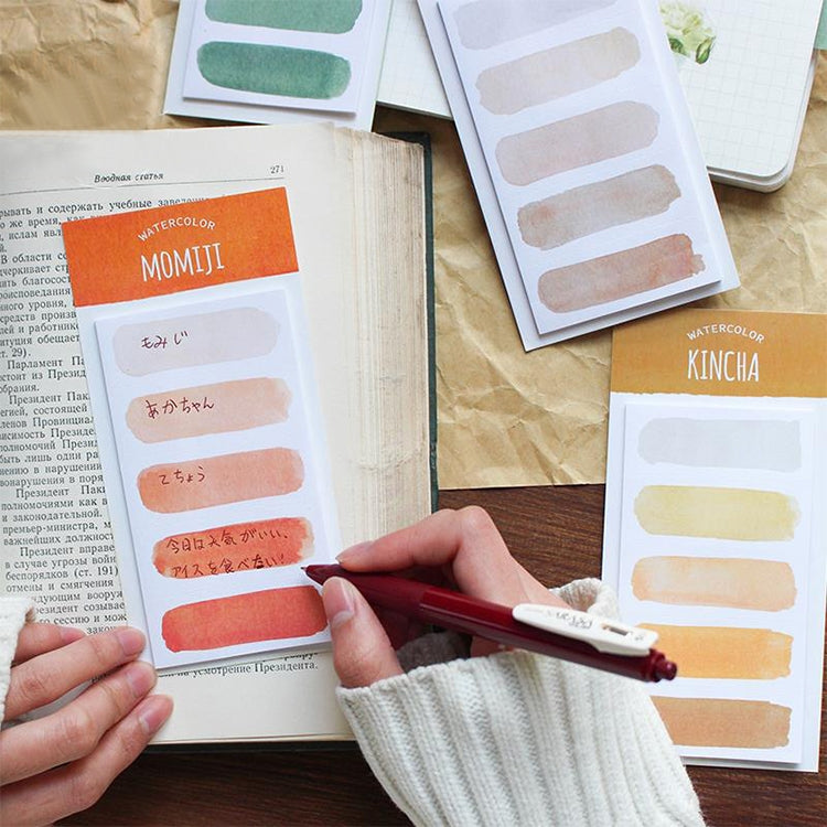 Fresh Watercolor Emotional Post-it Notes Retro Hand Account Notes