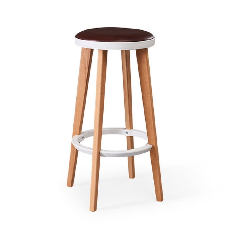 Creative Wooden High Stool Modern Minimalist Bar Chair