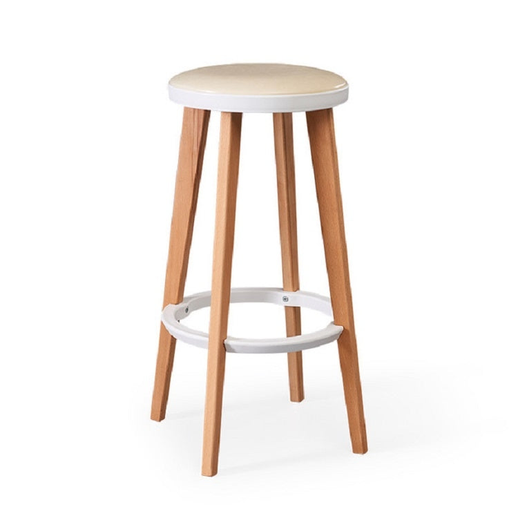 Creative Wooden High Stool Modern Minimalist Bar Chair