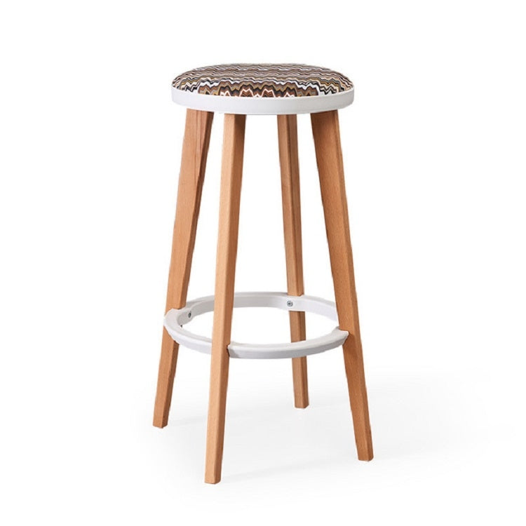 Creative Wooden High Stool Modern Minimalist Bar Chair