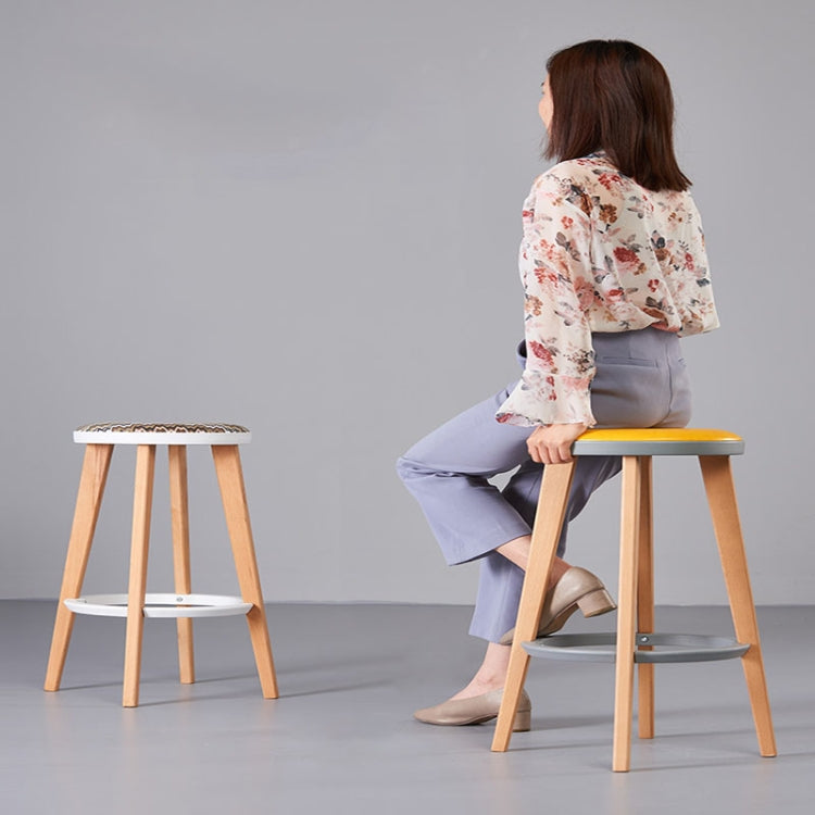 Creative Wooden High Stool Modern Minimalist Bar Chair