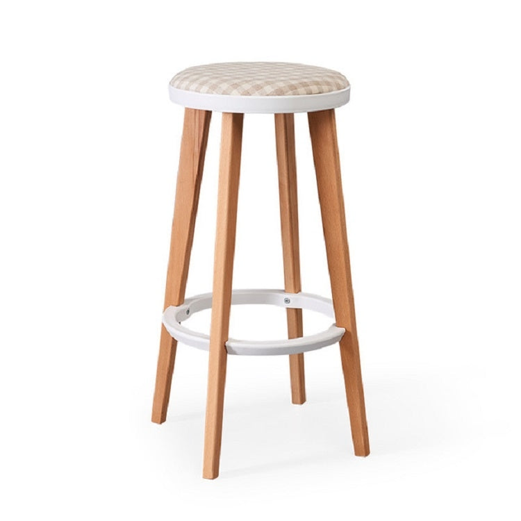 Creative Wooden High Stool Modern Minimalist Bar Chair