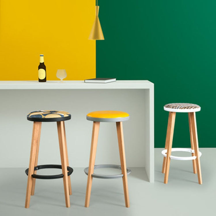 Creative Wooden High Stool Modern Minimalist Bar Chair