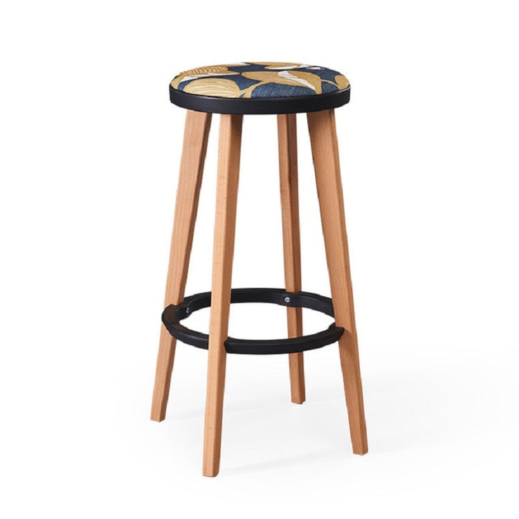 Creative Wooden High Stool Modern Minimalist Bar Chair
