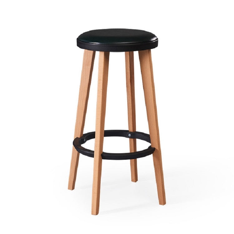 Creative Wooden High Stool Modern Minimalist Bar Chair