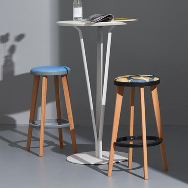 Creative Wooden High Stool Modern Minimalist Bar Chair
