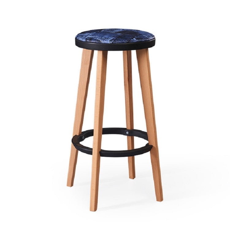 Creative Wooden High Stool Modern Minimalist Bar Chair
