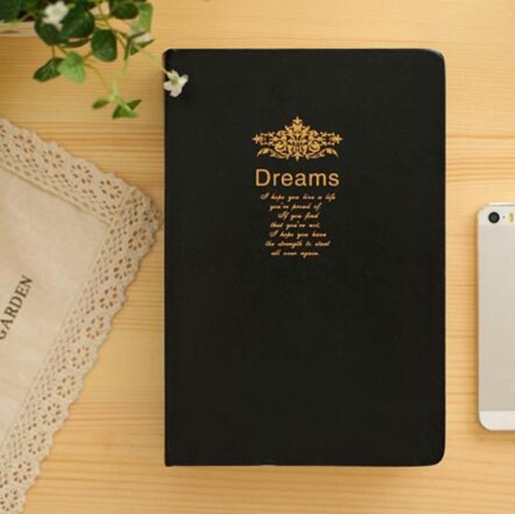 Vintage Thicken Portable Notebook Diary Trip Notepad(Black)