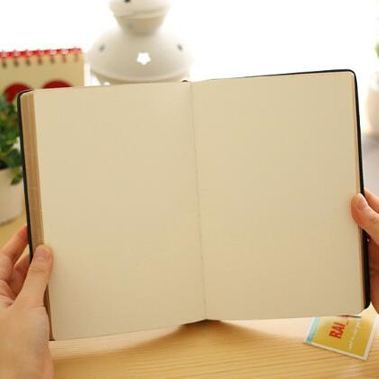 Vintage Thicken Portable Notebook Diary Trip Notepad(Black)