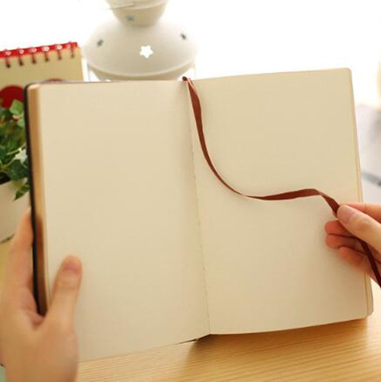 Vintage Thicken Portable Notebook Diary Trip Notepad(Black)