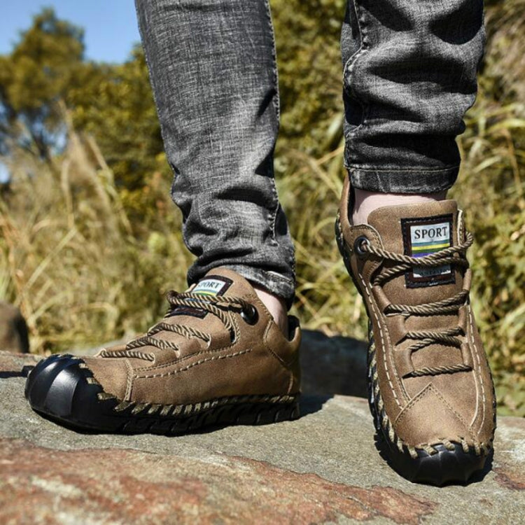 Leather Men Casual Shoes Outdoor Shoes, Size:39