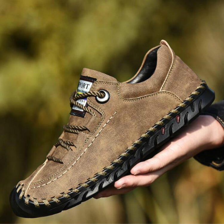 Leather Men Casual Shoes Outdoor Shoes, Size:42