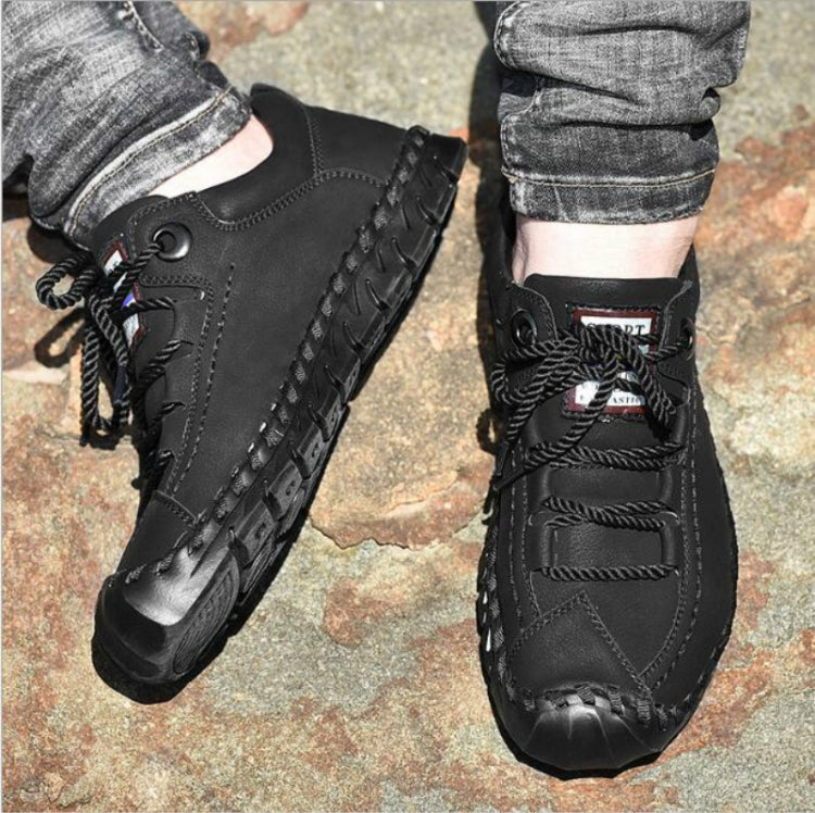 Leather Men Casual Shoes Outdoor Shoes, Size:45