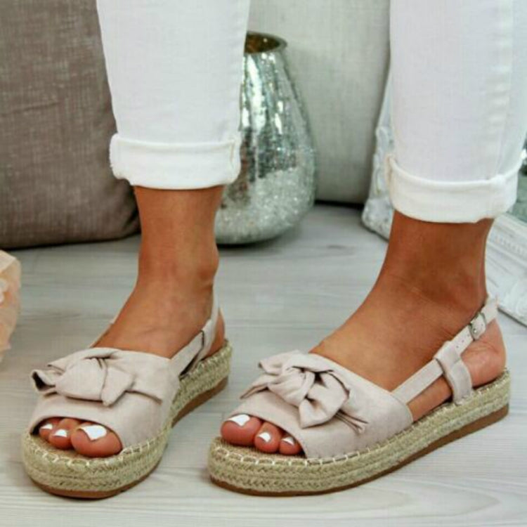 Bow Weave Line Casual Sandals, Size:37
