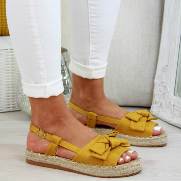 Bow Weave Line Casual Sandals, Size:41