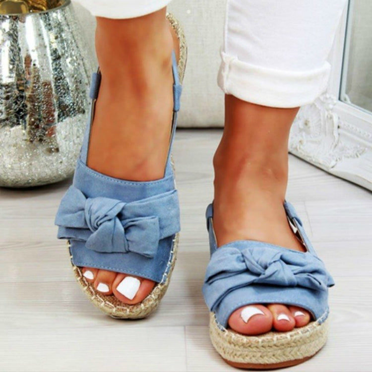 Bow Weave Line Casual Sandals, Size:41