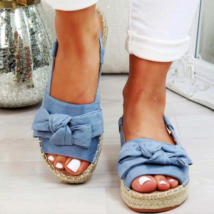 Bow Weave Line Casual Sandals, Size:42