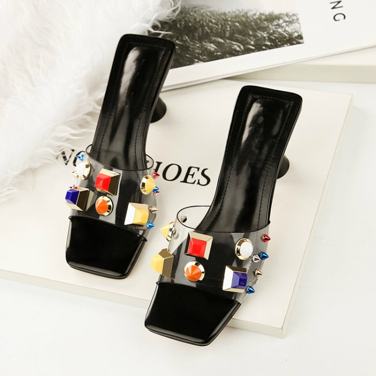 Thick Soled Transparent Female Slippers, Shoe Size:34