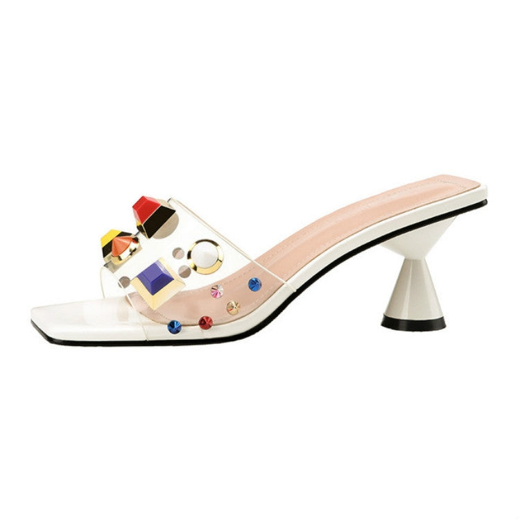 Thick Soled Transparent Female Slippers, Shoe Size:35