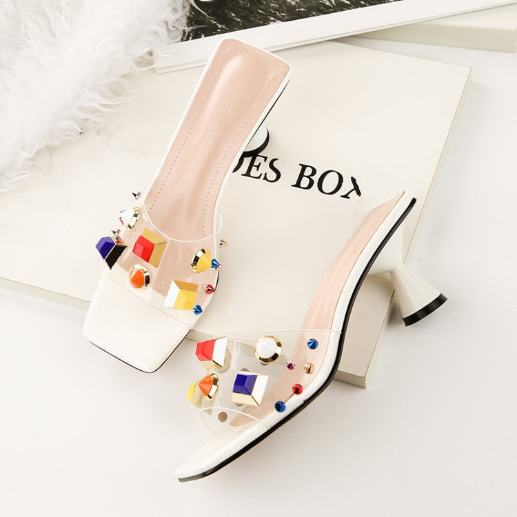 Thick Soled Transparent Female Slippers, Shoe Size:35