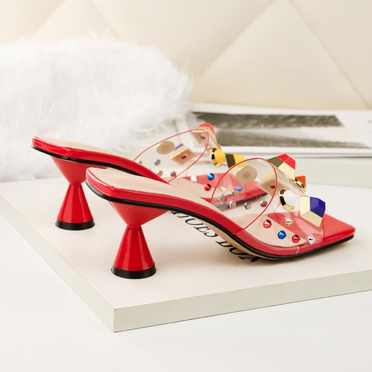 Thick Soled Transparent Female Slippers, Shoe Size:35