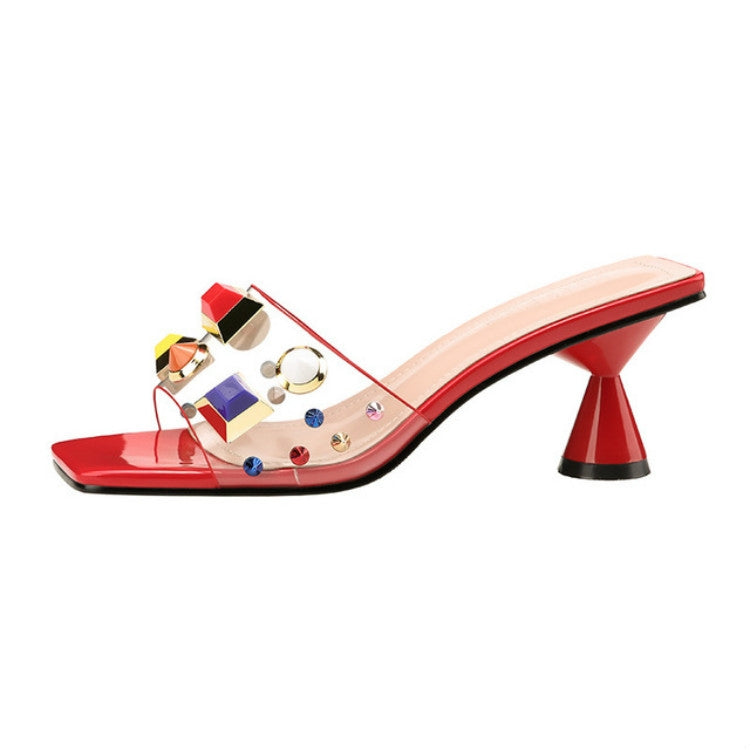 Thick Soled Transparent Female Slippers, Shoe Size:35