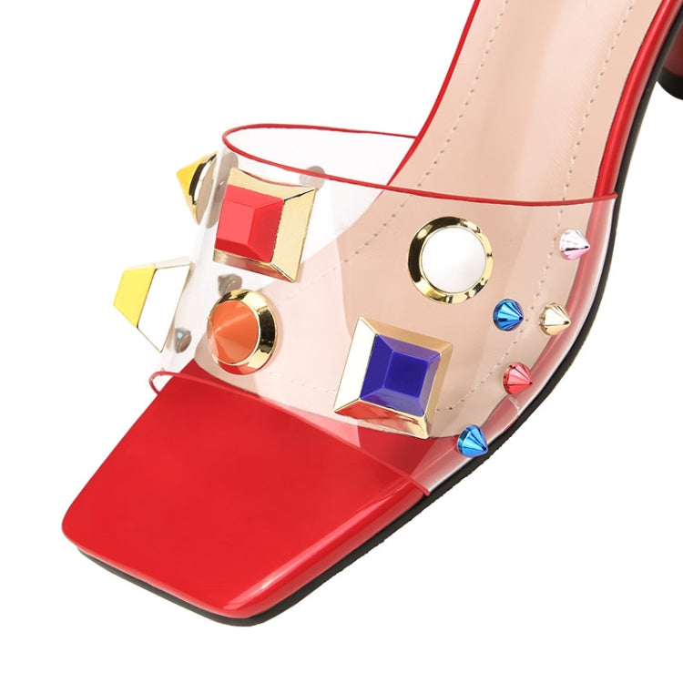 Thick Soled Transparent Female Slippers, Shoe Size:35