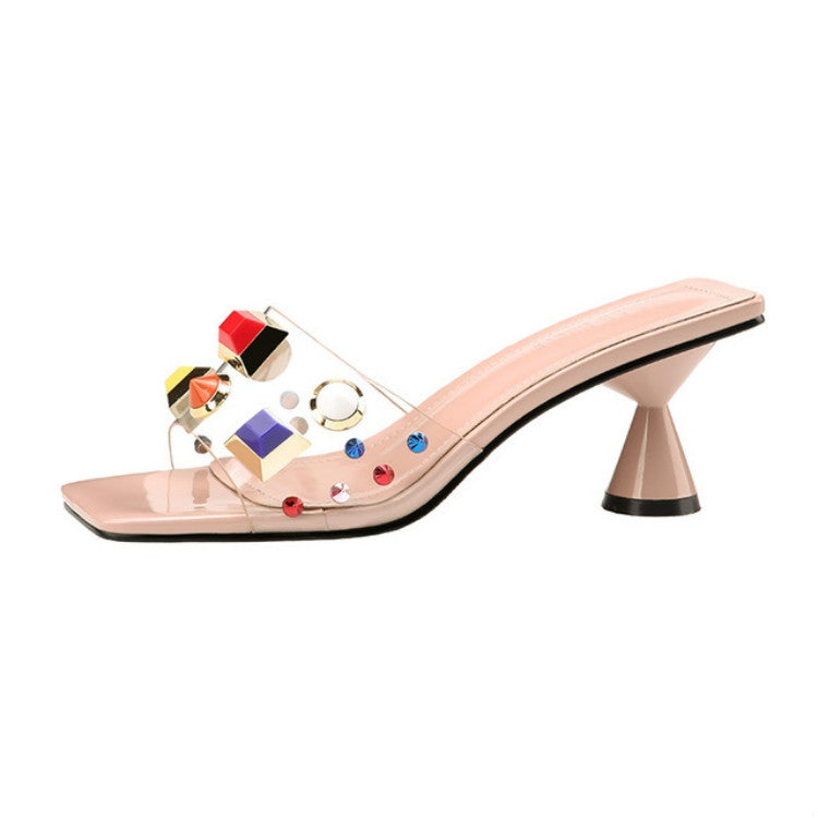 Thick Soled Transparent Female Slippers, Shoe Size:35