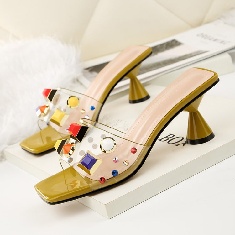 Thick Soled Transparent Female Slippers, Shoe Size:36