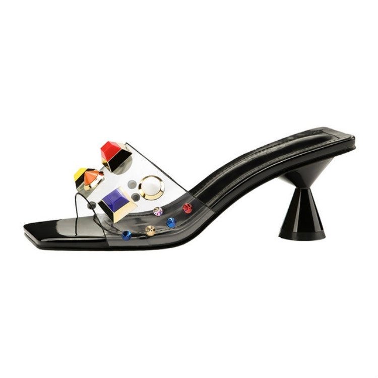 Thick Soled Transparent Female Slippers, Shoe Size:38