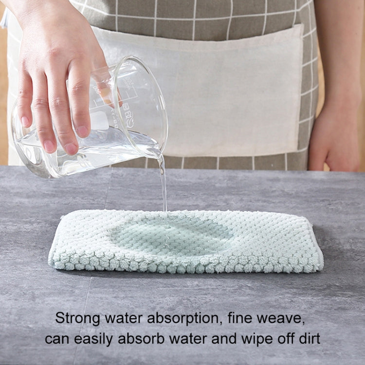 2 PCS Non-stick Oil Dish Wash Cloth Coral Velvet Towel Kitchen Tableware Cleaning Wiping Tools Kitchen Towels for Dishes(Beige)