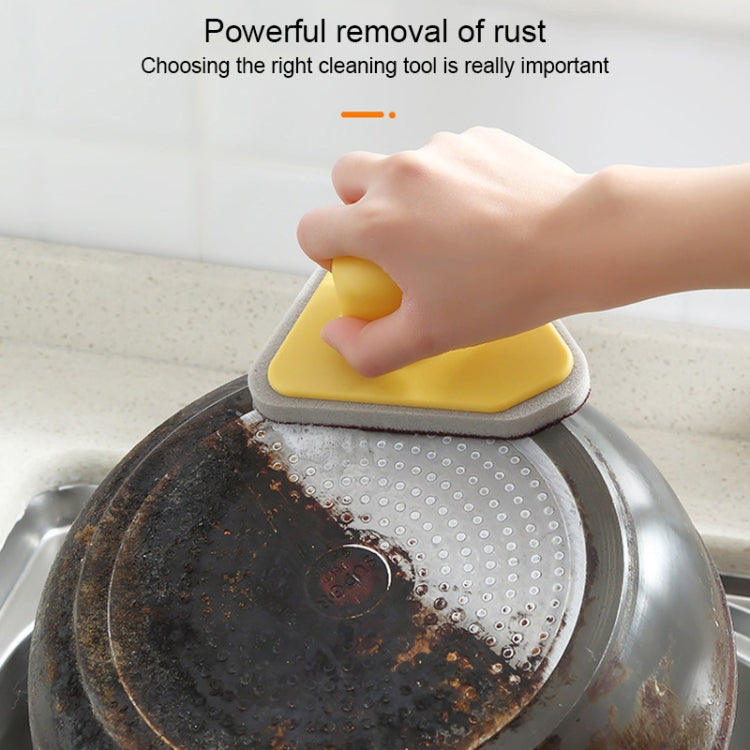 Kitchen Household Triangle Cleaning Decontamination Derusting Pot Brush Sponge Wipe