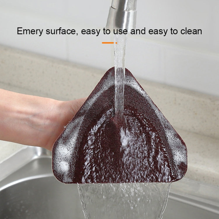 Kitchen Household Triangle Cleaning Decontamination Derusting Pot Brush Sponge Wipe