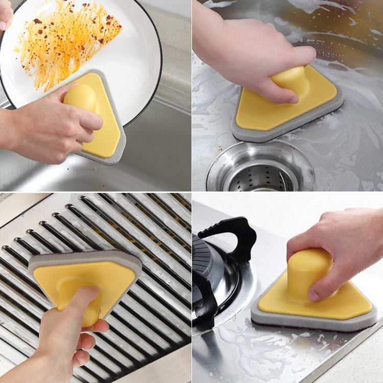 Kitchen Household Triangle Cleaning Decontamination Derusting Pot Brush Sponge Wipe