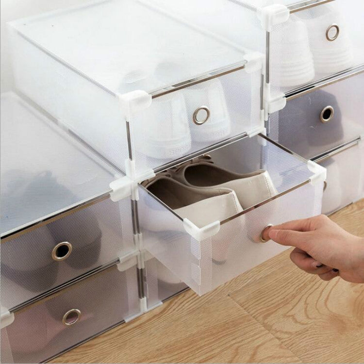 PP Translucent Shoe Box Multifunction Home Dust-proof Drawer Storage Boxes Shoes Organizer, Size:20x31x11cm