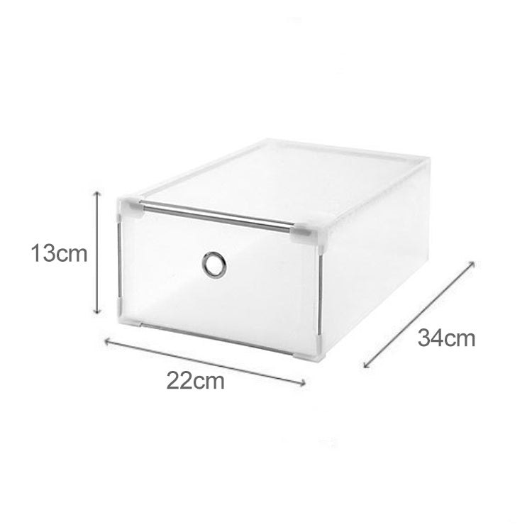 PP Translucent Shoe Box Multifunction Home Dust-proof Drawer Storage Boxes Shoes Organizer, Size:22x34x13cm