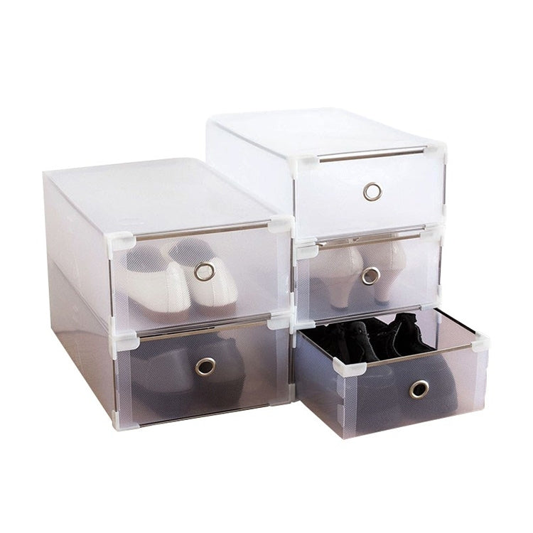 PP Translucent Shoe Box Multifunction Home Dust-proof Drawer Storage Boxes Shoes Organizer, Size:22x34x13cm