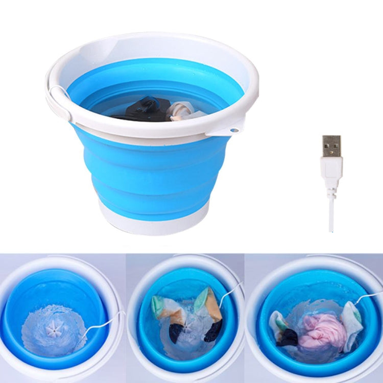 2 in 1 Travel Portable Mini Folding Bucket Super Vibration Wave Turbo Washer