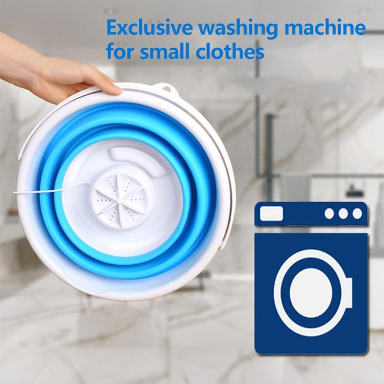 2 in 1 Travel Portable Mini Folding Bucket Super Vibration Wave Turbo Washer
