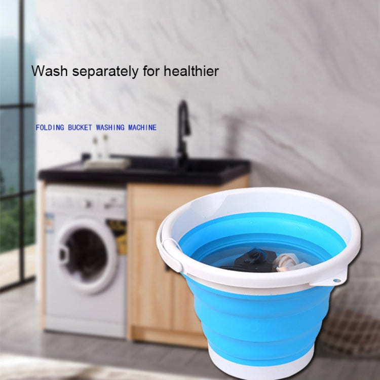 2 in 1 Travel Portable Mini Folding Bucket Super Vibration Wave Turbo Washer