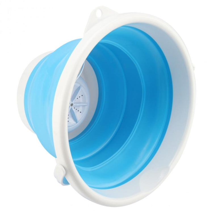 2 in 1 Travel Portable Mini Folding Bucket Super Vibration Wave Turbo Washer