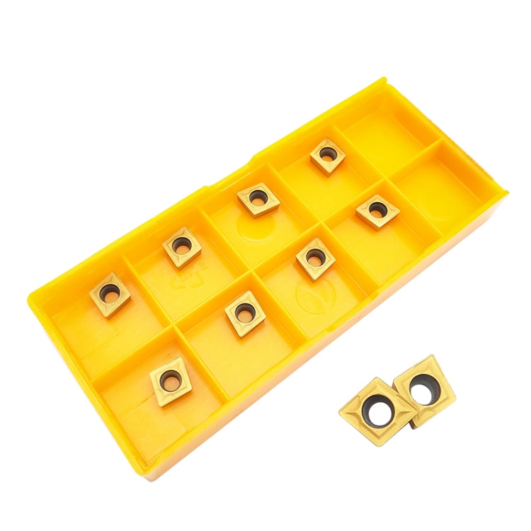 10 PCS/Box CNC Inner Hole Diamond Blade Boring Cutter Grain Steel Special Alloy Cutter Head, Specification:CCMT120408ï¼ˆR0.8ï¼‰