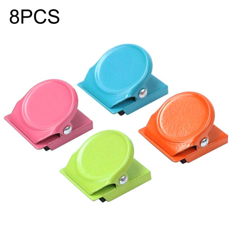 8 PCS Creative Magnet Clips Colored Metal Refrigerator Stickers Home Office Supplies