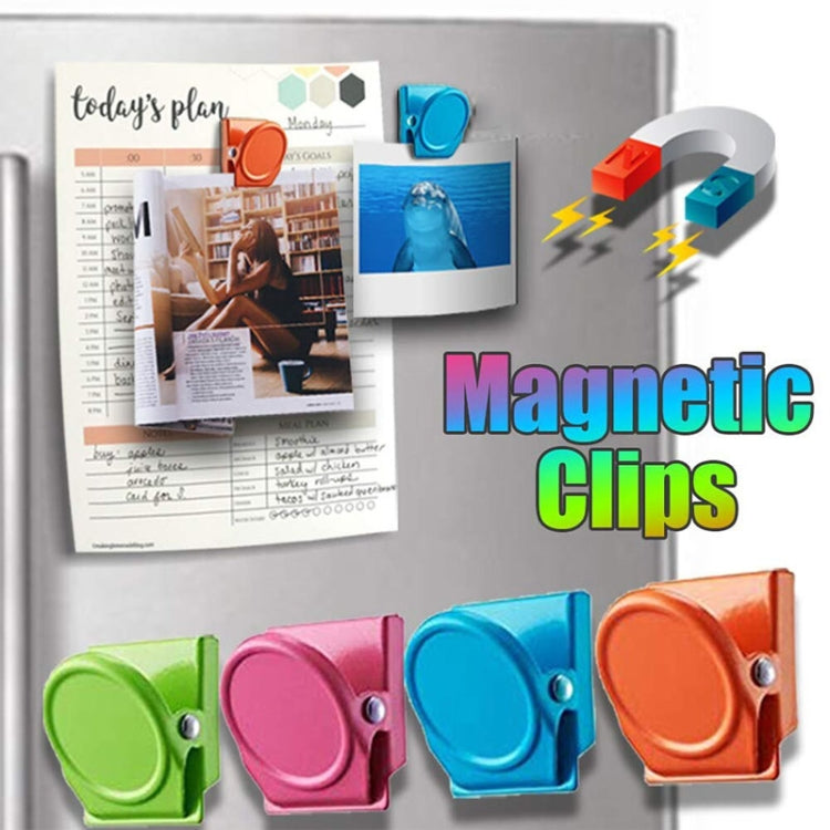8 PCS Creative Magnet Clips Colored Metal Refrigerator Stickers Home Office Supplies