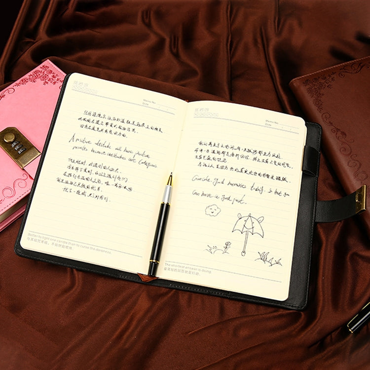 Retro Flowers Diary With Lock Notebook A5 Vintage Note Book Travel notepad