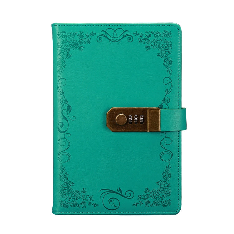 Retro Flowers Diary With Lock Notebook A5 Vintage Note Book Travel notepad